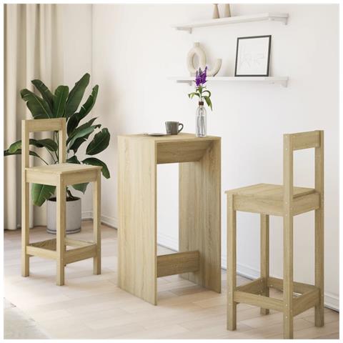 Tavolo Da Bar Rovere Sonoma 51x50x103,5 Cm In Legno Multistrato - Foto 3