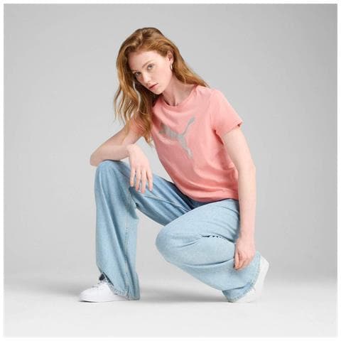 Ess Metallic Tee 68499518, Donne, Rosa, M - Foto 2