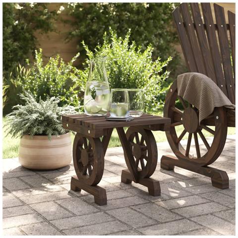 Lusso Casadino - Poggiapiedi Da Giardino 40x36,5x38,5 Cm Lgno Massello Di Abete - Foto 2