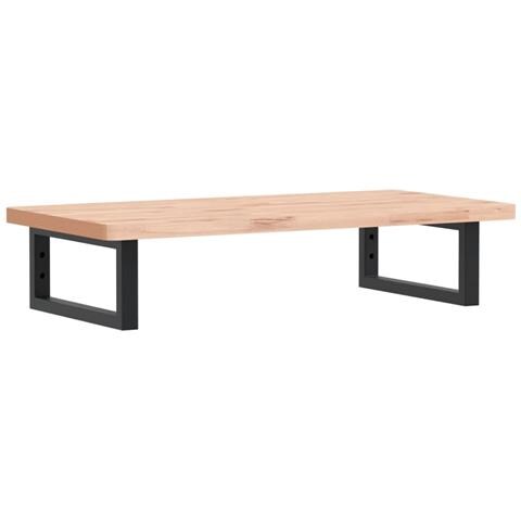 Ripiano A Parete Per Lavabo In Acciaio E Massello Di Faggio - Foto 1