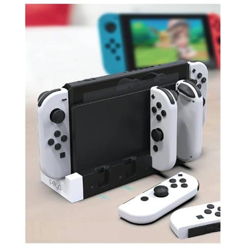 Stazione Di Ricarica 4 In 1 Per Nintendo Switch E Joy-con, Bianco - Foto 5