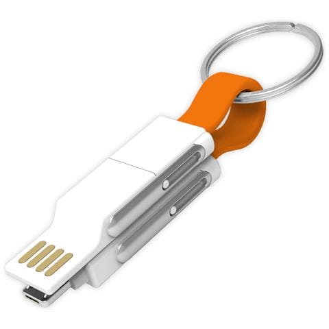 Cavo Dati Portachiavi Multifunzionale 6 In 1 - Orange - Foto 1