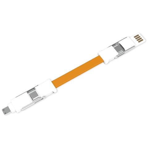 Cavo Dati Portachiavi Multifunzionale 6 In 1 - Orange - Foto 3