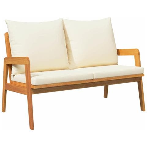 Panca da Giardino con Cuscini 115x65x71 cm Legno Massello di Acacia - Foto 1