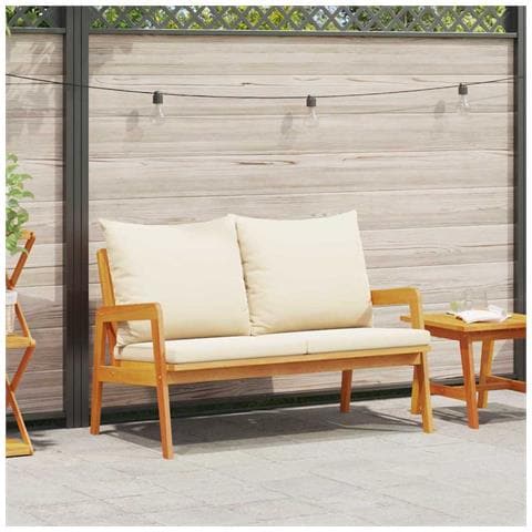 Panca da Giardino con Cuscini 115x65x71 cm Legno Massello di Acacia - Foto 2