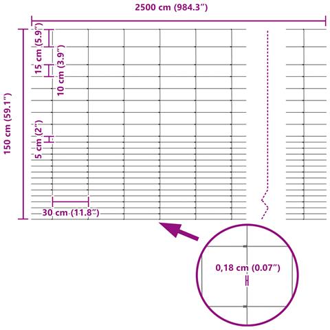 Recinzione da Campo 1.6x25 m Acciaio Zincato - Foto 8