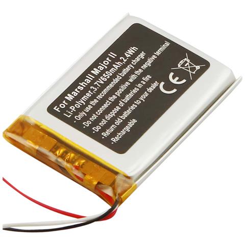 Batteria Li-polimero 3,7v Per Casco Compatibile Marshall Major Ii 650mah - Foto 4