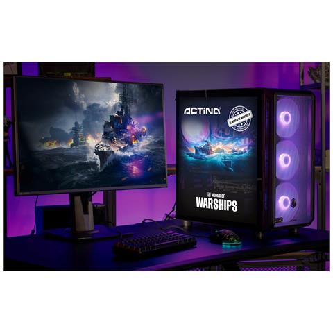 PC Desktop Gaming 5901443426172 AMD Ryzen 7 9700X RAM 32GB SSD 1TB Radeon RX 9060 XT 8xUSB Windows 11 Pro Nero - Foto 8