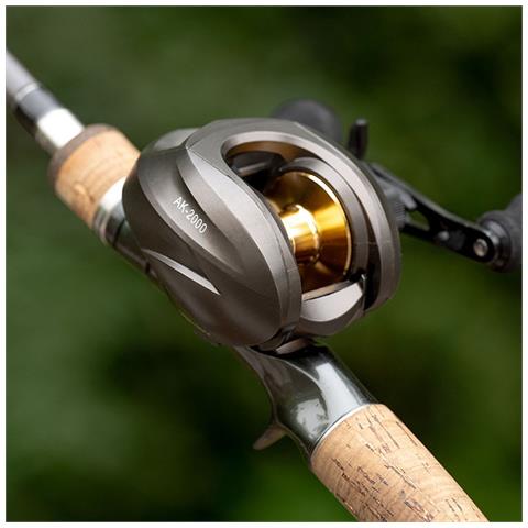 Ak2000 Mulinello Da Baitcasting Mano Destra Con Bobina In Metallo - Lega Di Alluminio, Rapporto Di Trasmissione 7.2:1 - Foto 2
