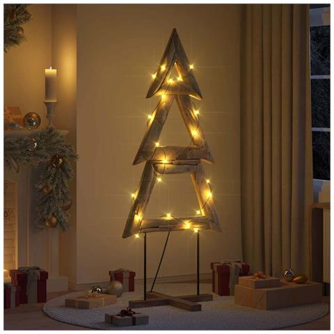 Albero di Natale Marrone 180 cm Legno massello di teak - Foto 2