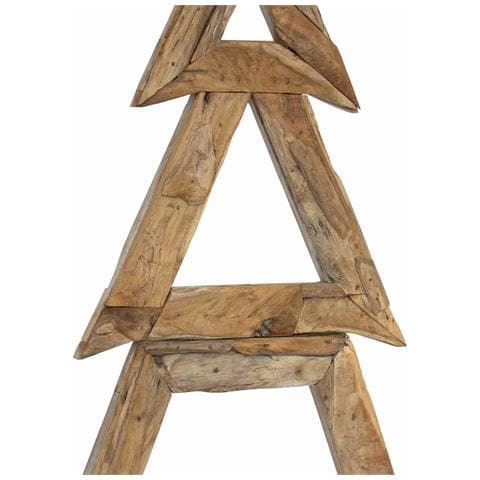 Albero di Natale Marrone 180 cm Legno massello di teak - Foto 9