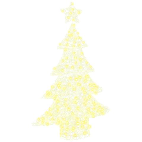 Albero di Natale con 100 LED Bianco caldo 120 cm Acrilico - Foto 1