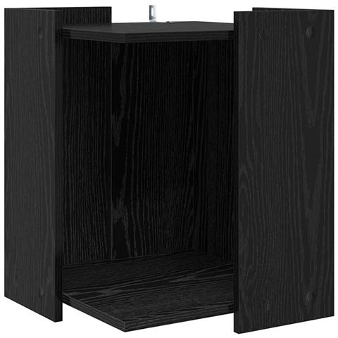 Rifugio per lettiera per gatti Rovere Nero 42 x 42 x 51 cm - Foto 1