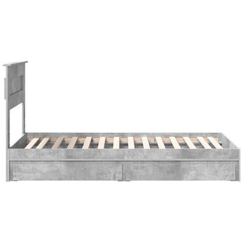 Letto con Contenitore con testiera Grigio cemento 75 x 190 cm - Foto 9