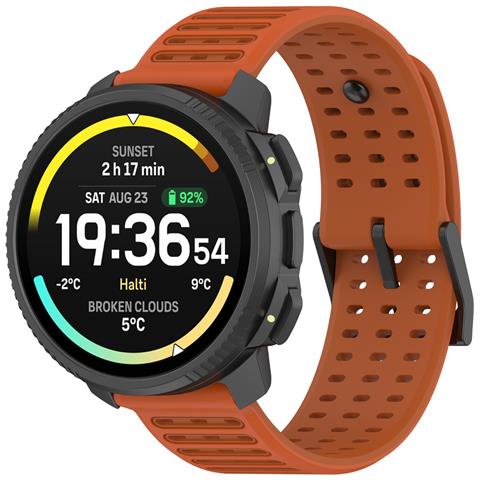 Cinturino In Silicone Liquido Da 22 Mm Compatibile Con Suunto Vertical 2 - Vari Colori Orange - Foto 4