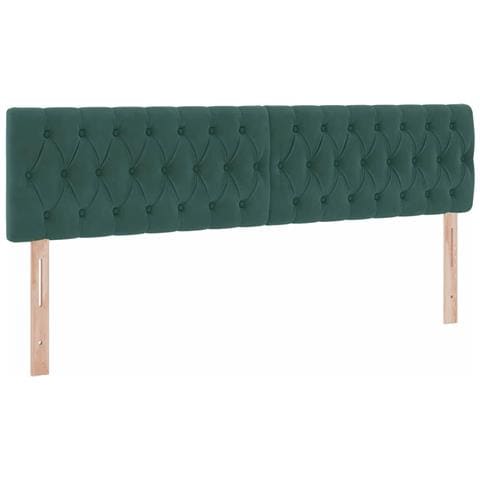 Letto con Contenitore Verde Scuro 160 x 200 cm Velluto - Foto 9