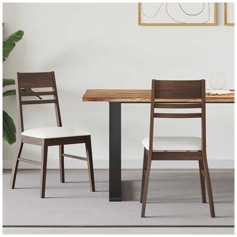 Sedie da pranzo 2 pcs Marrone Chiaro 43 x 54 x 89 cm - Foto 2