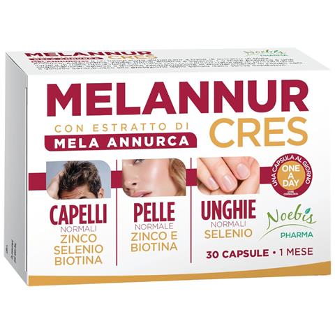 MelannurCres 30 Capsule - Mela Annurca, Astaxantina, Zinco, Rame, Selenio e Biotina - Capelli, Pelle e Unghie (Confezione tripla) - Foto 2