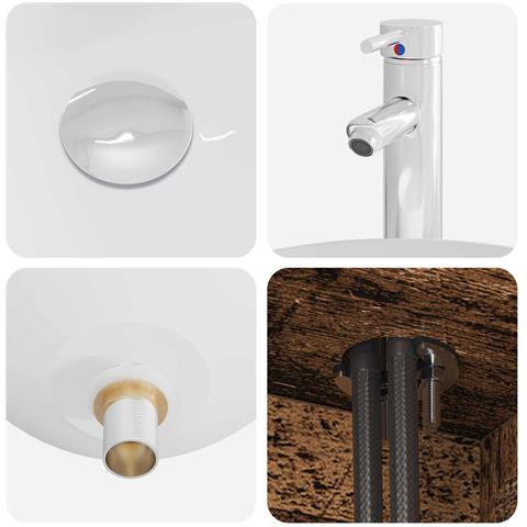 Set di mobili per il bagno 2 pcs Legno antico - Foto 8