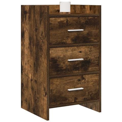 Comodini Rovere Fumo 40 x 36 x 70 cm Legno ingegnerizzato - Foto 2