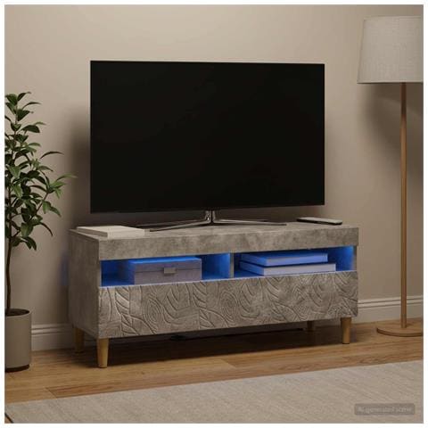 Mobile TV LED Grigio Cemento Legno ingegnerizzato - Foto 2
