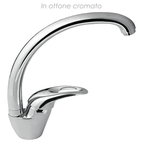 Rubinetto lavello cucina attacco 3/8 pollici F monocomando collo girevole - Foto 2