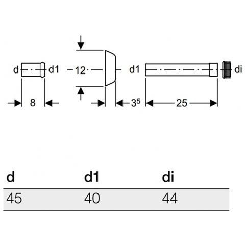 Canotto, morsetto E Rosone Per Cassetta Geberit 118.221.11.1 Bianco - Foto 2
