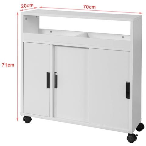 Carrellino Salvaspazio Portaoggetti Bagno Portarotolo E Portascopino, con Route, L20p7a71cm Bzr02-w - Foto 2