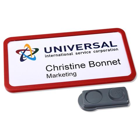 10 Office Badge Rosso 37 X 75 Mm - Foto 2