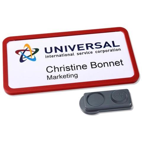 10 Office Badge Rosso 37 X 75 Mm - Foto 1