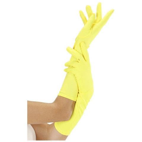 Guanti Lunghi Giallo Fluo Per Adulto - Foto 1