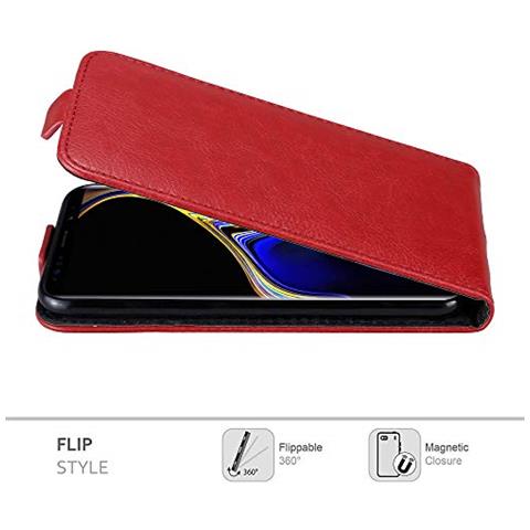 Custodia Compatibile Con Samsung Galaxy Note 9 In Rosso Mela - Coperchio Protettivo In Design Flip Con Chiusura Magnetica - Foto 2