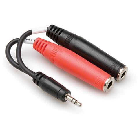 YMP-137, 3.5mm M, 2x 6.35mm FM, Maschio / femmina, Nero, Rosso - Foto 1