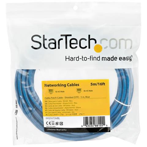 Cavo di rete Ethernet RJ45 CAT6a da 5m - Blue - Foto 1