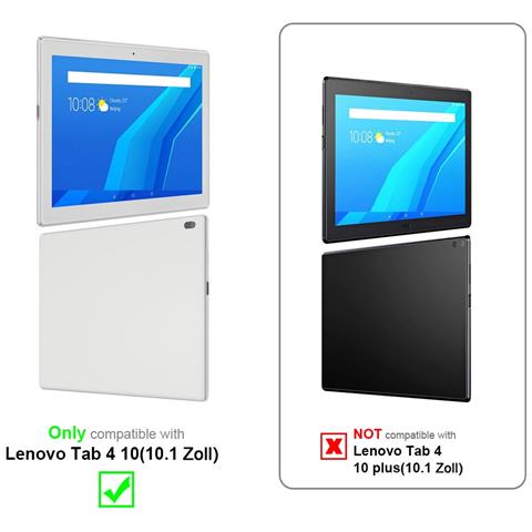Custodia Per Tablet Compatibile Con Lenovo Tab 4 10 (10.1 Zoll) In Blu Scuro - Coperchio Protettivo A 360 Gradi Fatto Di Finta Pelle Con Funzione Di Stand E Banda Elastica - Foto 2