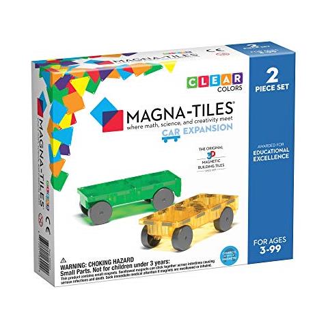 Macchinine Magna-tiles - Set Di Costruzioni Magnetiche Da 2 Pezzi Verde E Giallo, Il Marchio Di Costruzioni Magnetiche Originale - Foto 1