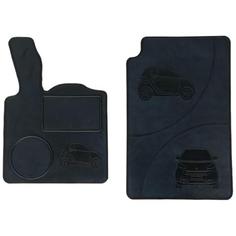 Set Da 2 Tappetini In Gomma Sagomati Per Auto Compatibili Smart Prima Serie W450 (compatibile Smart 1a Serie) - Foto 1