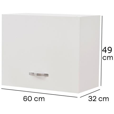 Pensile Da Cucina Ribaltabile Muro Armadio Sospeso Parete Colore Bianco - Foto 2