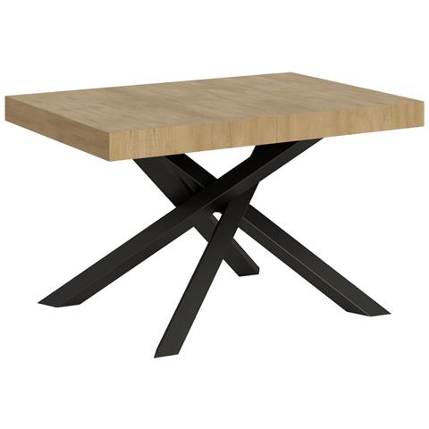 Tavolo Allungabile 90x120/224 Cm Volantis Telaio Antracite - Quercia Natura - Foto 2