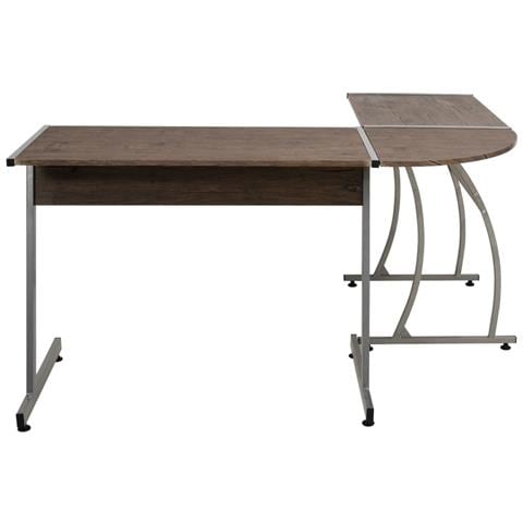 Scrivania Ad Angolo Marrone In Legno Multistrato - Foto 3