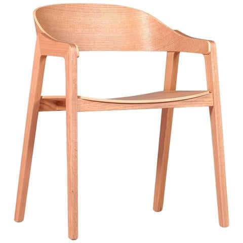 Sedia Scandinava In Legno Di Rovere Con Braccioli - Soho - Foto 1