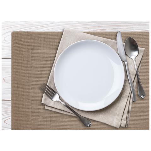 Set Tovagliette Americane Cucina Antiscivolo In Tinta Unita Lavabili In Vari Colori Set 2 Tortora - Foto 2