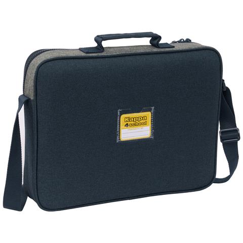 Borsa Per La Scuola Dark Navy Grigio Blu Marino 38 X 28 X 6 Cm - Foto 3