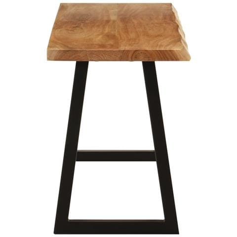 Panca Con Bordi Vivi 105 Cm In Legno Massello Di Acacia - Foto 3