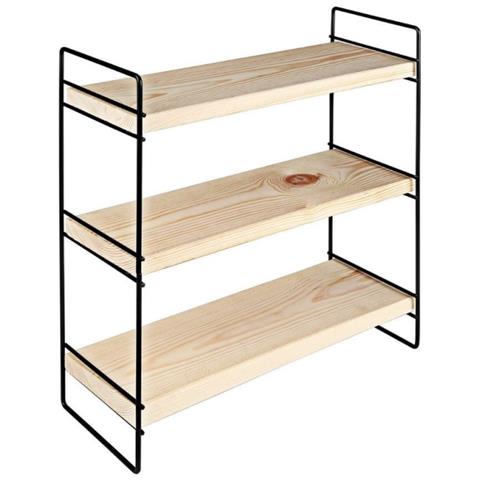 Scaffale Hobby 3 Ripiani 40x13x40 Nero Asz1571 - Foto 1