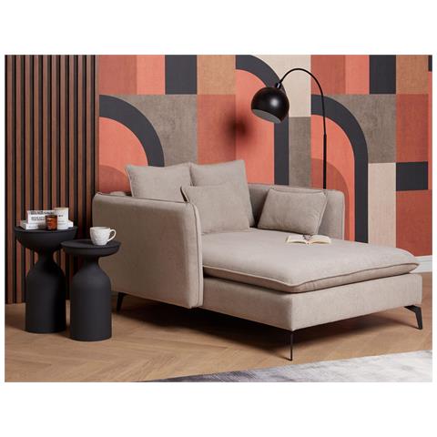 Chaise Longue Charmes Tessuto Tortora - Foto 1