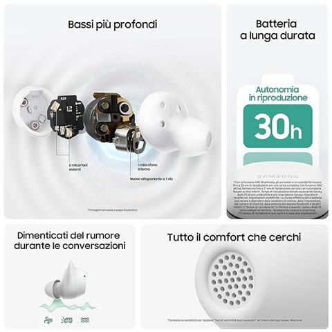 Galaxy Buds FE Tim Auricolare Bluetooth White - Foto 3