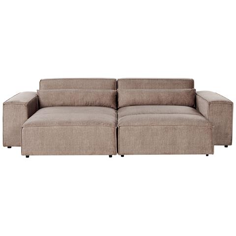 2 Posti Hellnar Tessuto Marrone Chiaro Con Ottomana Lato Destro - Foto 13