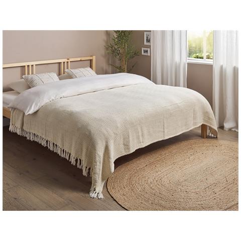Copriletto Cotone Beige Chiaro 200 X 220 Cm Toutli - Foto 1
