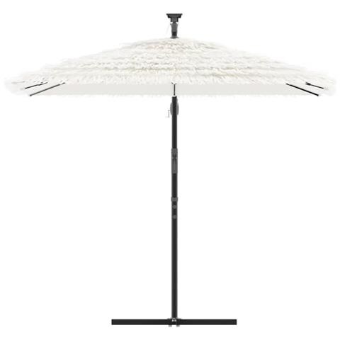 Ombrellone Giardino Con Palo In Acciaio Bianco 246x246x230 Cm - Foto 3